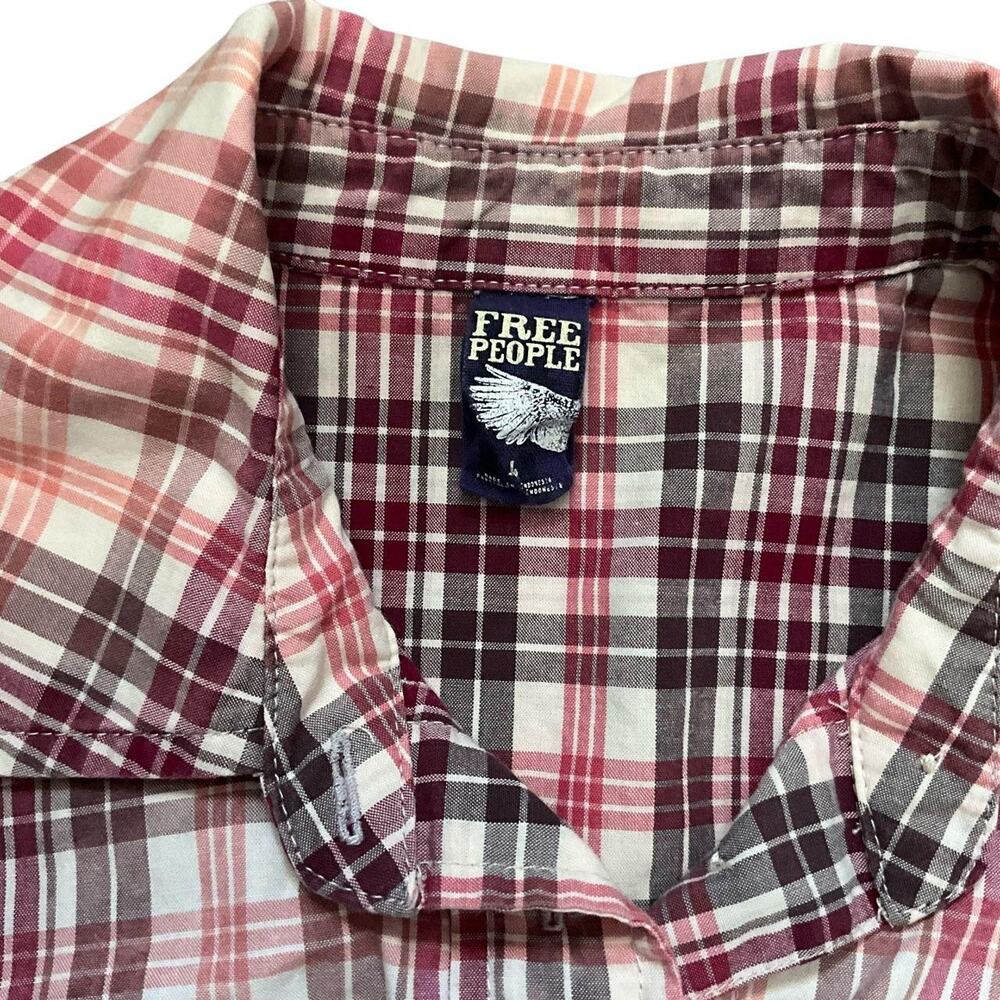 Free People Multicolor Plaid Flannel: 90s, Y2K - Picture 3 of 3